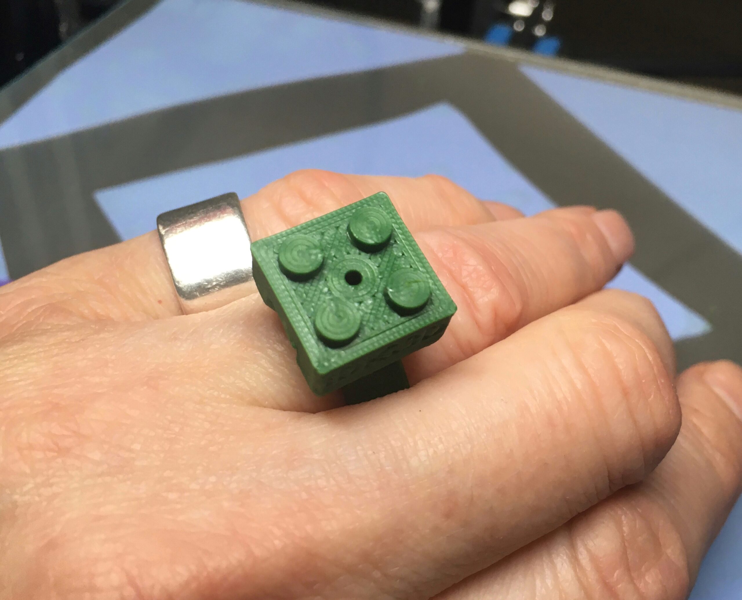 3D Printed Lego Ring Custom Size